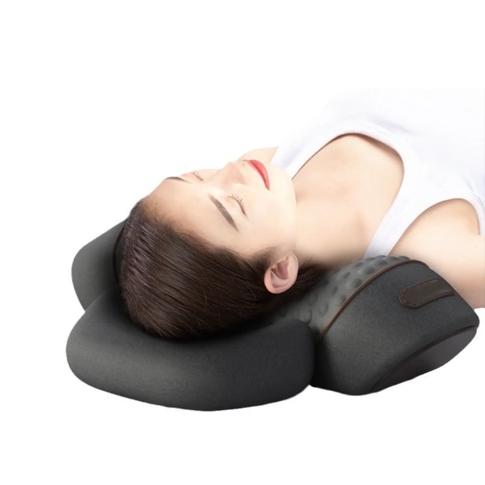 Electric Neck Massage Pillow Cervical Hot Compress Pillow Neck Stretch Heating Vibration Neck Shoulder Massage Pillows for Sleep