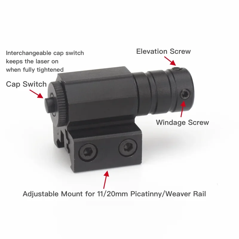 Rifles Red Dot Laser Sights Metal Ar15 Green Dot Laser Red Picatinny Rails Pistol Sights Hunting Adjustable Lasers Calibrated