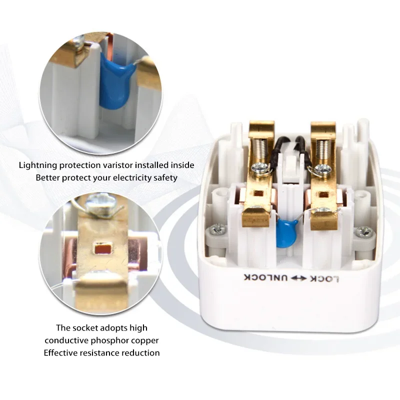 Lenovo Multifunctional Socket Global Socket Travel Power Adapter 110V-250V Suitable for EU, America, Australia, and Asia plugs