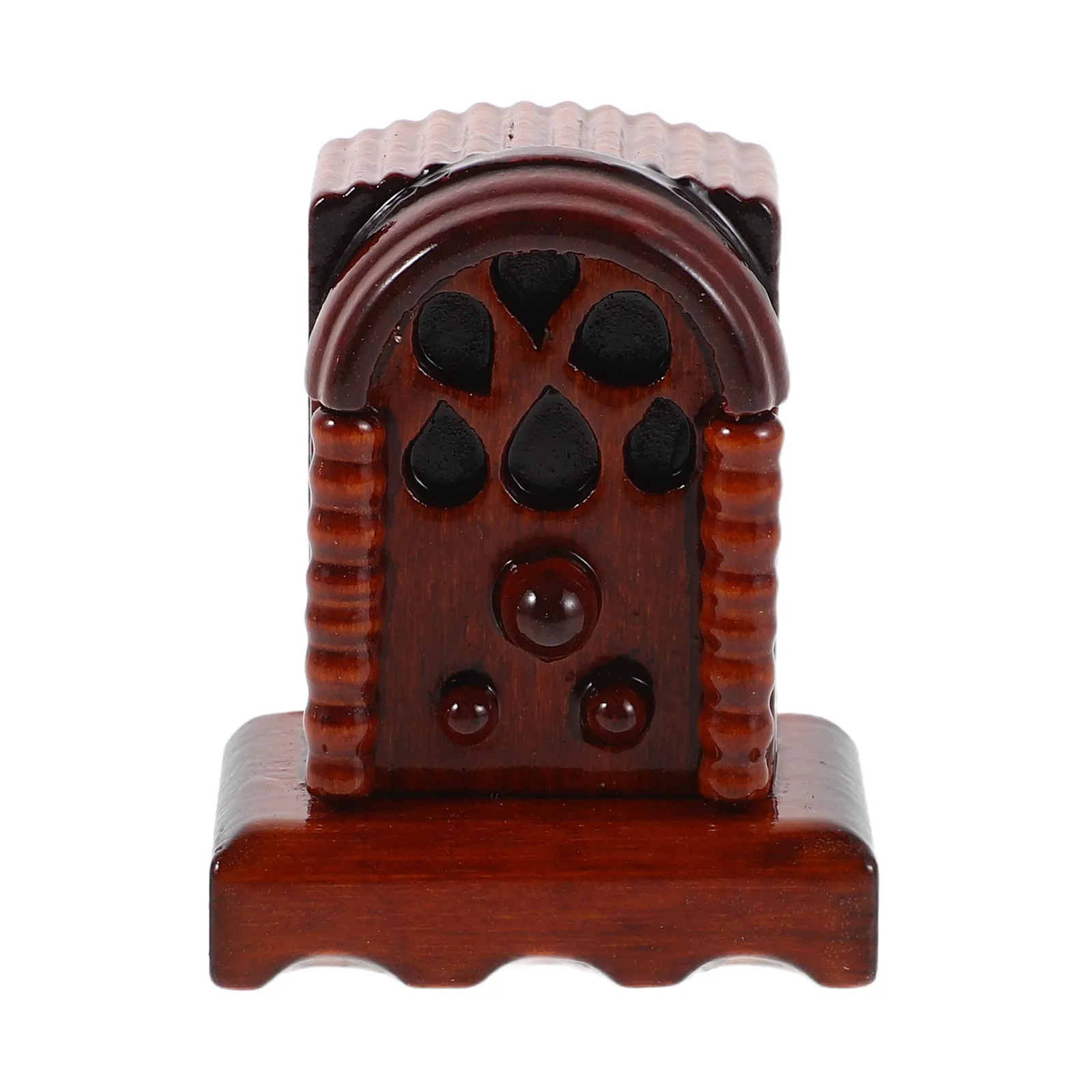 1:12 Scale Miniature Wooden Dollhouse Radio Retro Style Vintage Furniture Accessory for Photo Prop Home Decoration