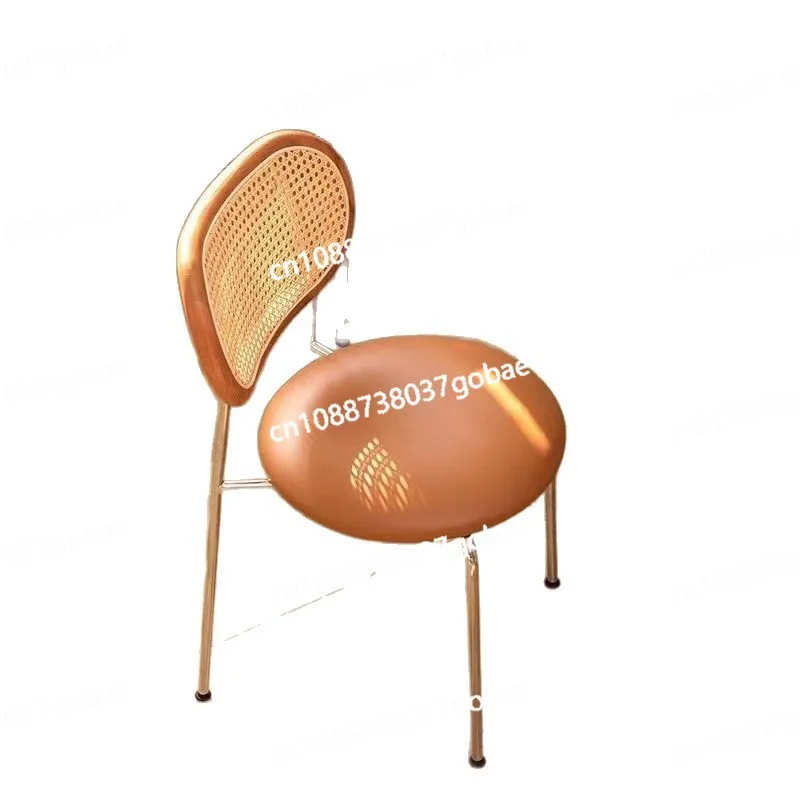 

Imitation rattan chair simple balcony casual back chair retro Nordic style