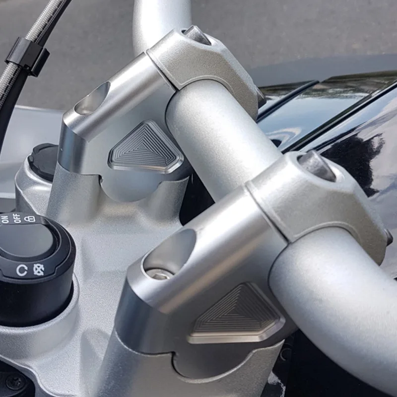 32 مللي متر المقود الناهض صالح لسيارات BMW R1250GS Adventure R1200GS LC Adv R 1250 GS 1200 ADV 2016 2017 2018 2019 2020 2021 أسود فضي