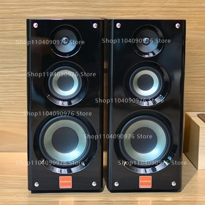 Three Way 8 Inch HiFi Passive Speaker Floor Bookshelf Type Stereo Home Theater Audio High Fidelity