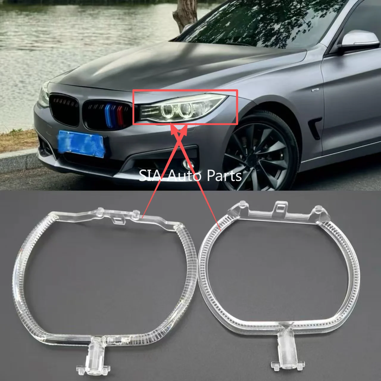 

For BMW 3 Series GT Old F34 2013-2015 DRL Light guide plate Light guide tube Headlight Daytime Running Light Guide Angel Eye