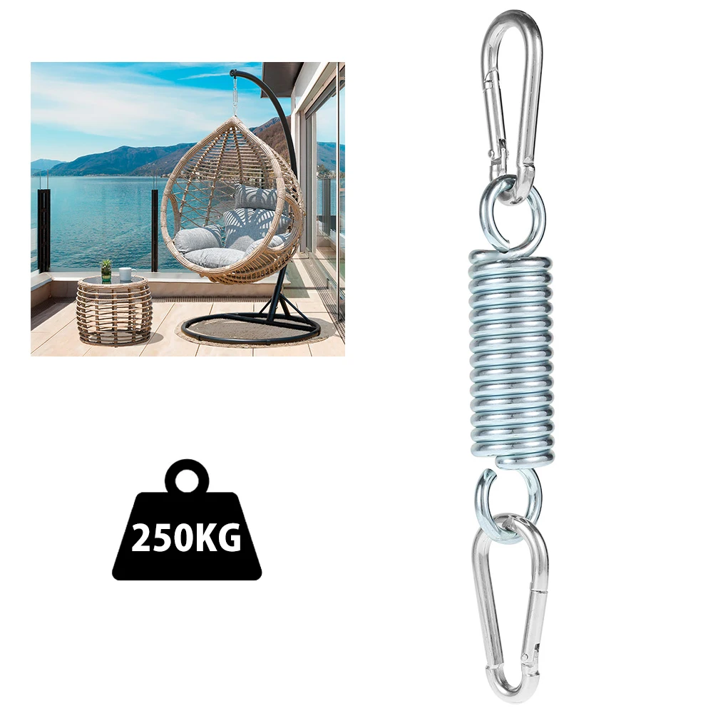 Adeahanging Chair Spring Heavy Duty Hammock Springs Chair Suspension Tension Hangers Outdoor Hammock Torsion Suspen Hook Spring