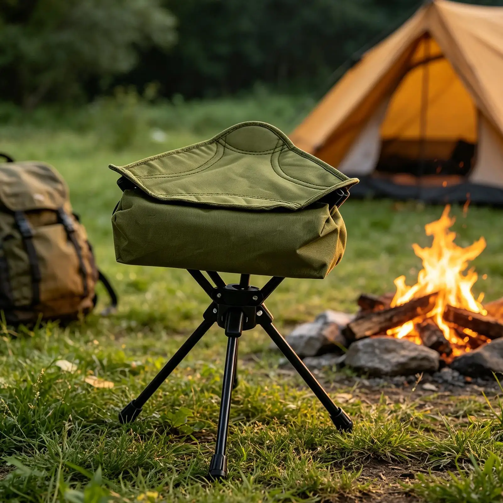 

Foldable Travel Stool,Lightweight Portable Structure,Practical Seat For Camping Hiking Fishing Gardening And Picnic Use