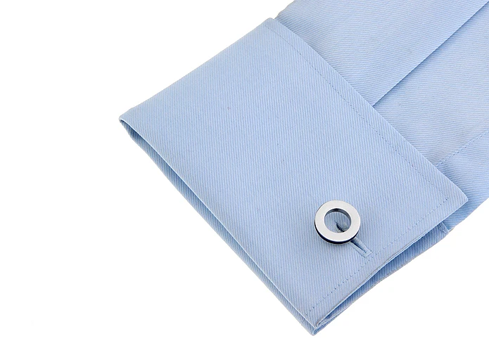Round Design Double Side Circle Cufflinks For Men Quality Copper Material Blue Color Cuff Links Wholesale&retail