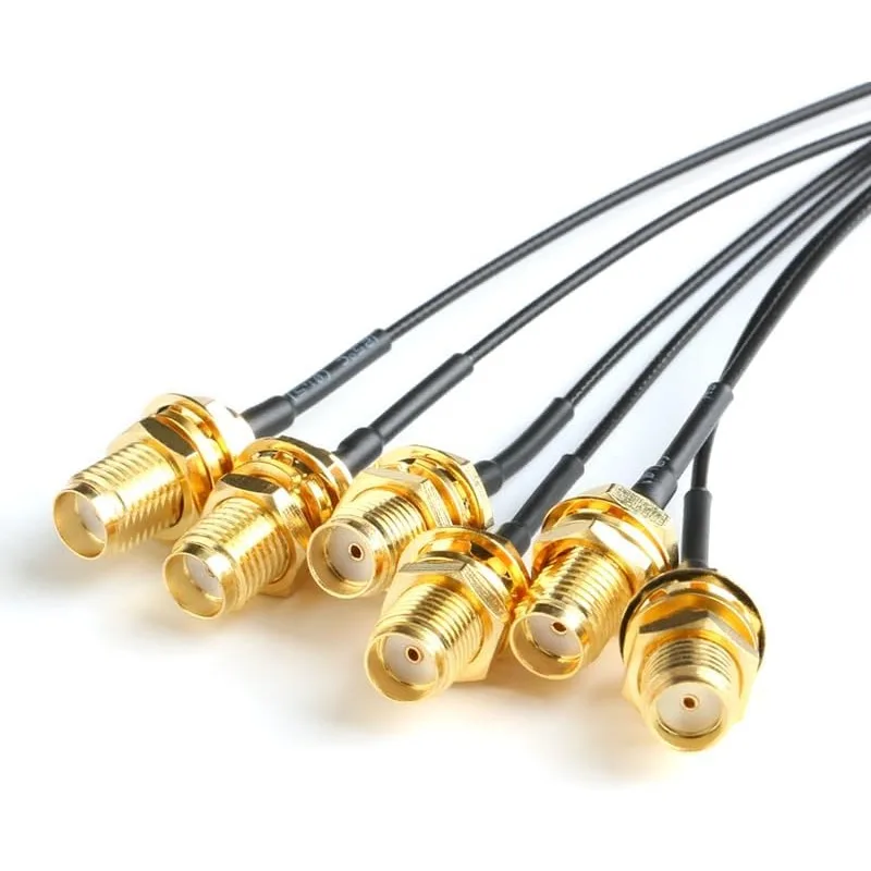 10pcs SMA Female to IPEX Antenna SMA to IPX Head Internal Hole SMA to IPX Adapter Cable WIFI GPS 4G Module Connector Wire 15CM