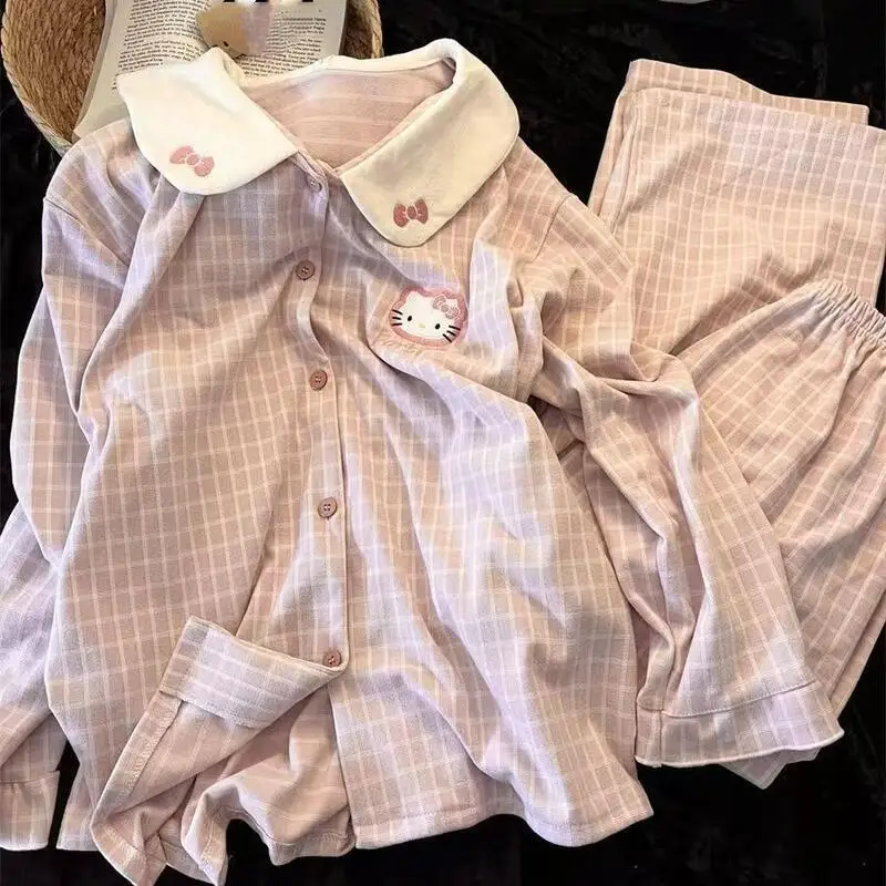 

Autumn Winter Women's Warm Sleepwear Set for Teenagers New Warm Casual Comfortable Home Clothes Two-Piece Set Sweet and Cute