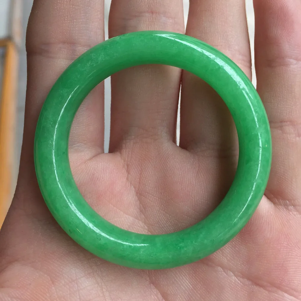 40mm Natural Myanmar Bruma Green Jade Jadeite Bangles Hand Child Children Baby Stone Bangle Bracelet Jewelry Bracelet