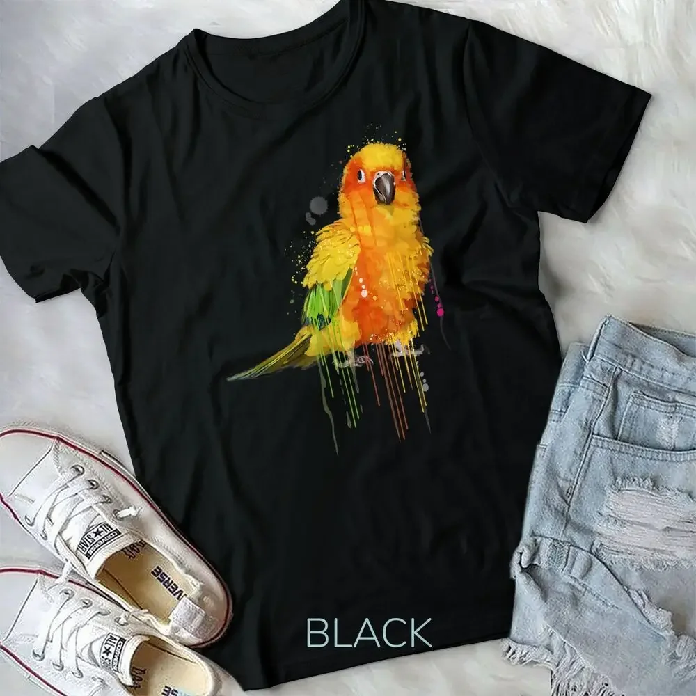 Sun Conure Shirt, Cute Conure Parrot Unisex T-shirt High Quality 100%Cotton Short Sleeve