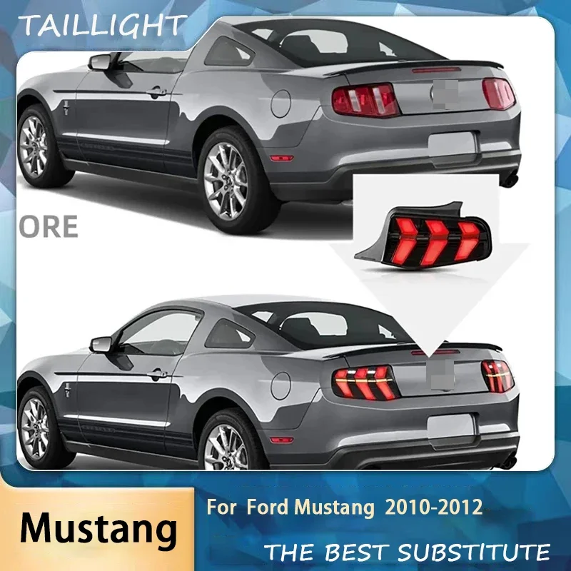 Car Accessories for Ford Mustang Tailights 2010-2012 Mustang Tail Lamp Rear DRL Fog Brake Turn Signal Reversing