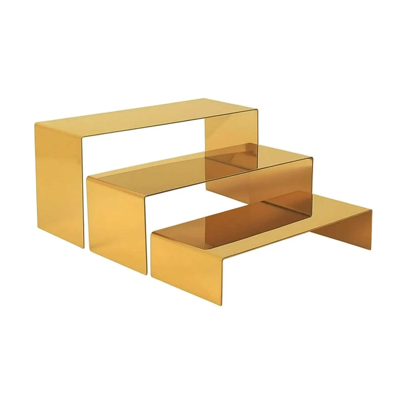 Metal Display Riser Stand 3 Tier Shelf for Jewelry Accessory Showcase Retail Display