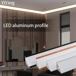 Led Aluminum Profile Light Top Corner Strip Gypsum Line Luminous Ceiling Free Lamp Internal  Channel Linear For Living Room Home