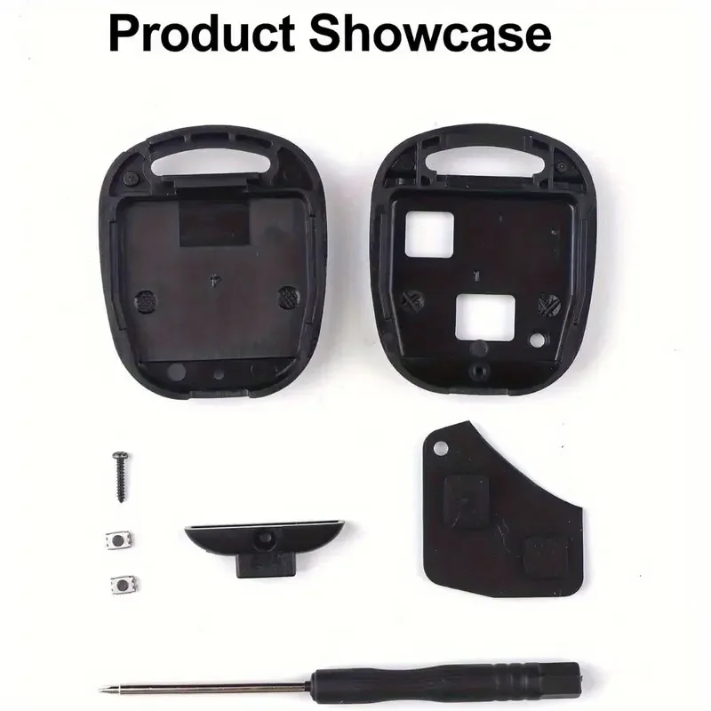 2個入り 2/3ボタン ユニバーサルパッドスイッチ リモートカーキーシェルケースとラバーパッド修理セット トヨタ RAV4 ヤリス プラド カローラ用