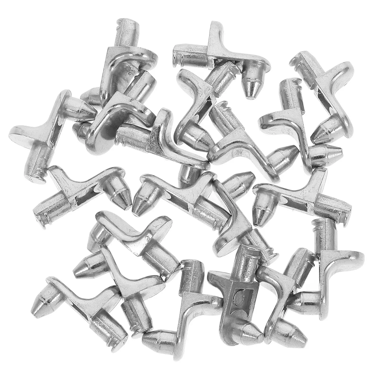 20Pcs Heavy Duty Aluminium Shelf Clips Versatile Glass Shelf Mounting Bracket for Kitchen Cabinets Shoe Racks Shelving Pegs
