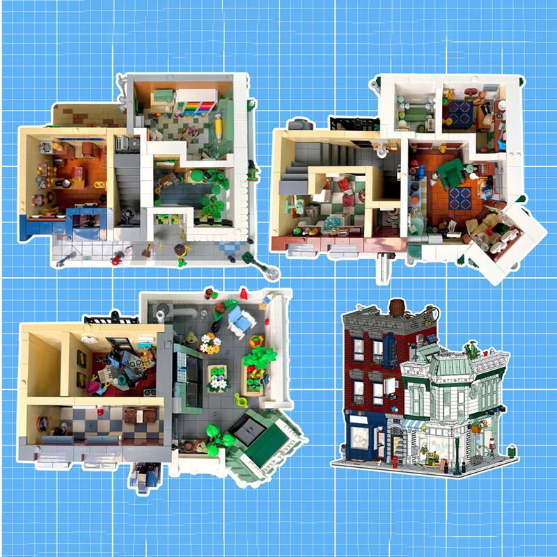 정교한 새로운 MOC 블록, 건축 모형, 시계, 상점 모퉁이, 모듈식 어린이 장난감, 선물, DIY 조립 세트