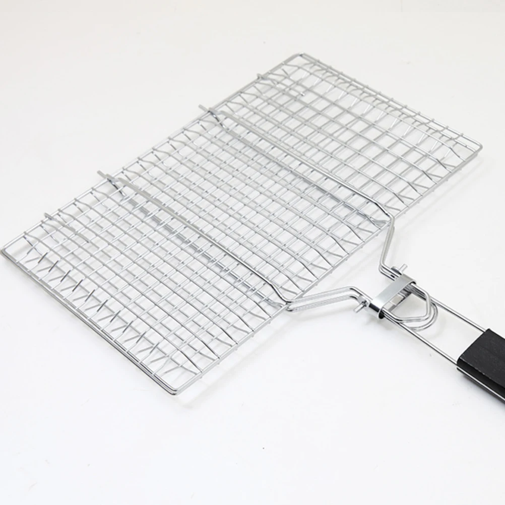 

Stainless Steel Grill Foldable Bbq Rack Portable Basket Household Fish Barbecue Accessories detachable rack barbecue tool
