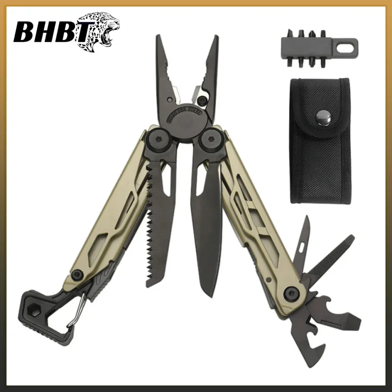 New 2024 BHBT Folding Multi functional Tool Pliers Multi functional Combination Tool Pliers EDC Outdoor Equipment Swiss Tools