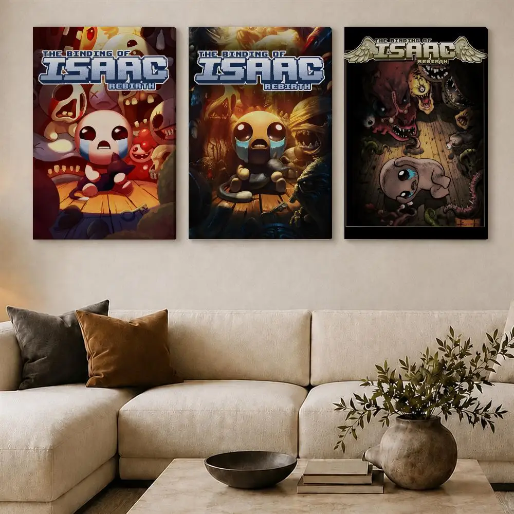 Game The B-Binding Of Isaac Poster Framed Canvas Wall Art Gallery Wrapped Ready To Hang Living Room Bedroom Home Decor