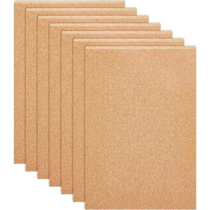 4PCS 11.8x8.26 Inch Cork Sheets Cork Board with Adhesive Back for Coaster Wall decoration Party and DIY Crafts Supplies