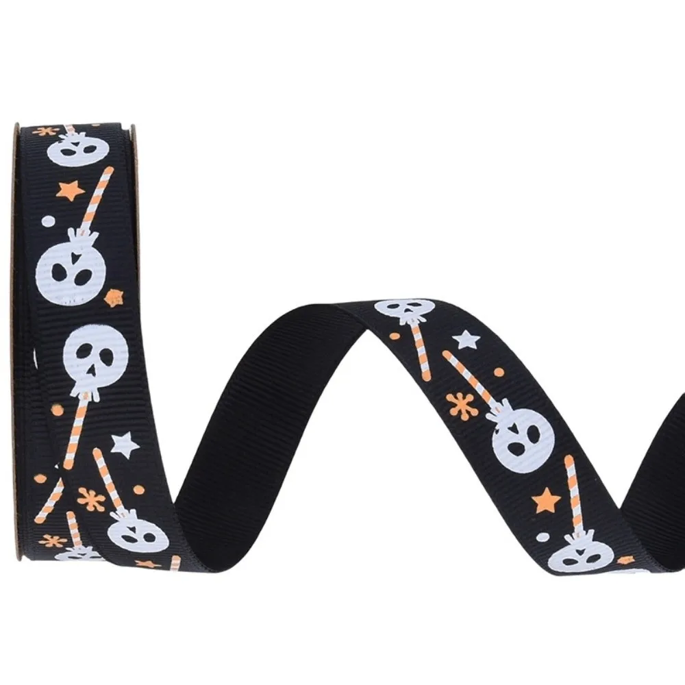 

Pumpkin Halloween Decorative Ribbon Ghost Spider Web Halloween Packaging Gift Box Ribbon Skeleton Bat DIY Ribbon Strips
