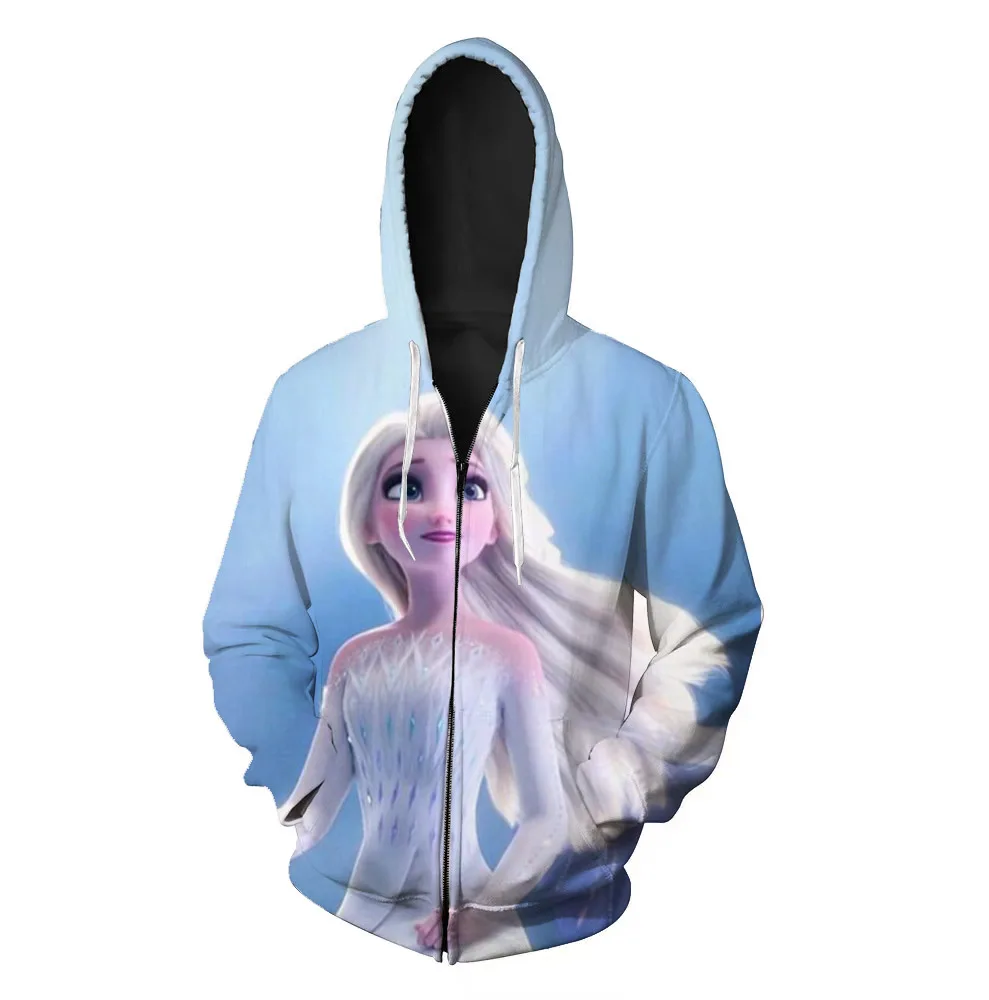 

New Streetwear Fall Men's Sweatshirt Disney Branded Snow White and Mickey Minnie Anime 3D Printed Fashion Casual Zip Hoodie 2022