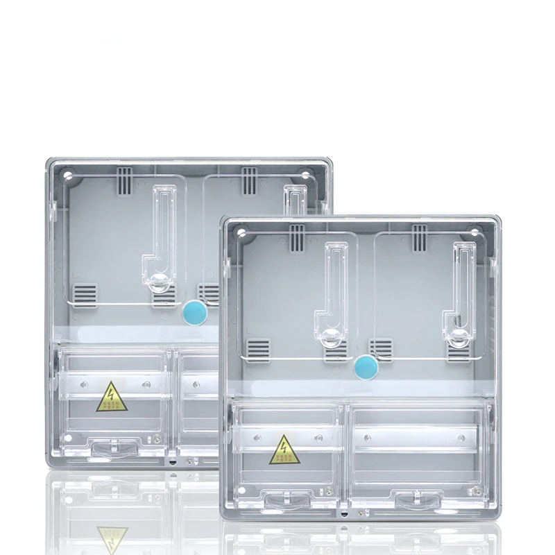 

Single-phase two-household meter box DBX Transparent plastic household meter box