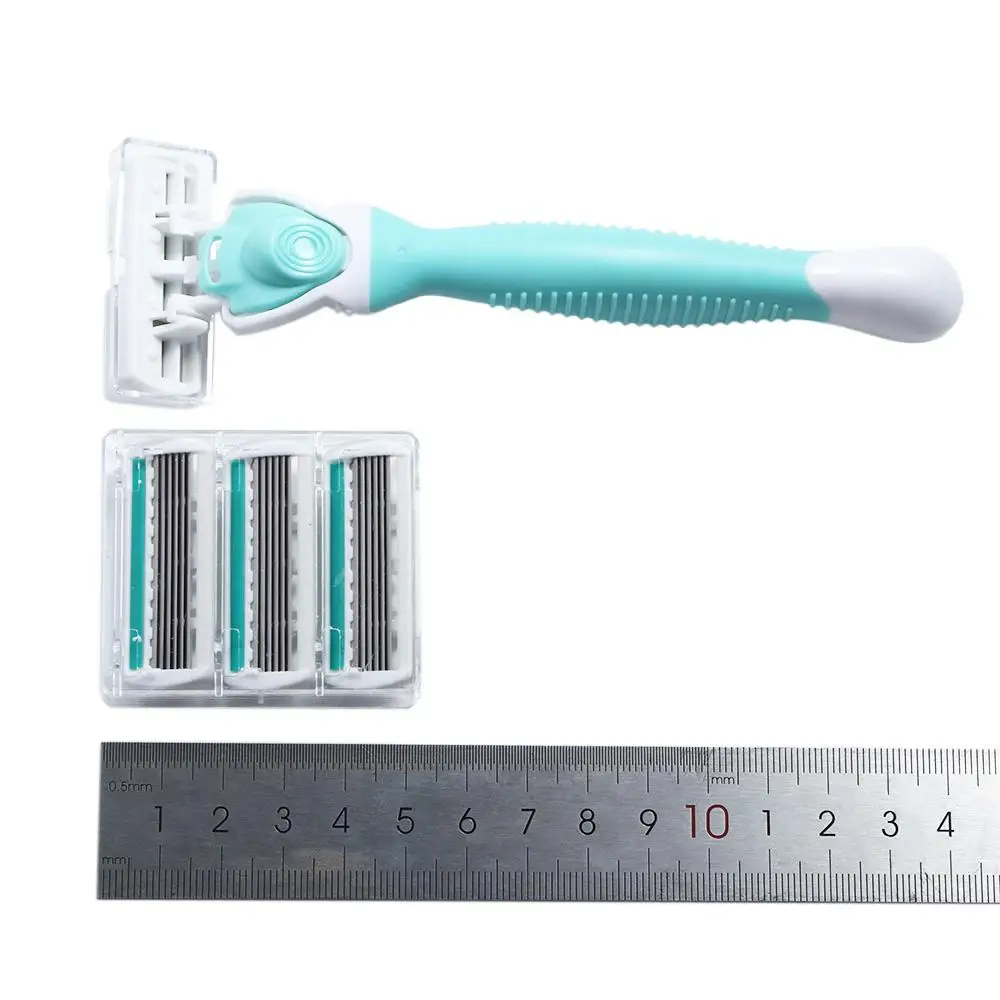 Steel Blade Hair Trimmeing Epilator Tools 6 Layer Blade Hair Removal Shaver Underarm Razor Eyebrow Razor Hair Removal Tools