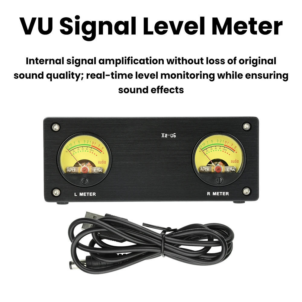 DC 5V Xz-U6 VU Signal Level Meter Audio Amplifier Speaker Switcher Box Selector Music Spectrum Visualizer Meter 3.5mm/RCA