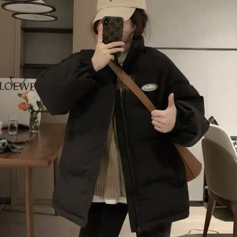 2023 New Women Cotton Clothing Fashion Casual Detachable Hat short outwear loose large size parkas Winter thicken warm outcoat