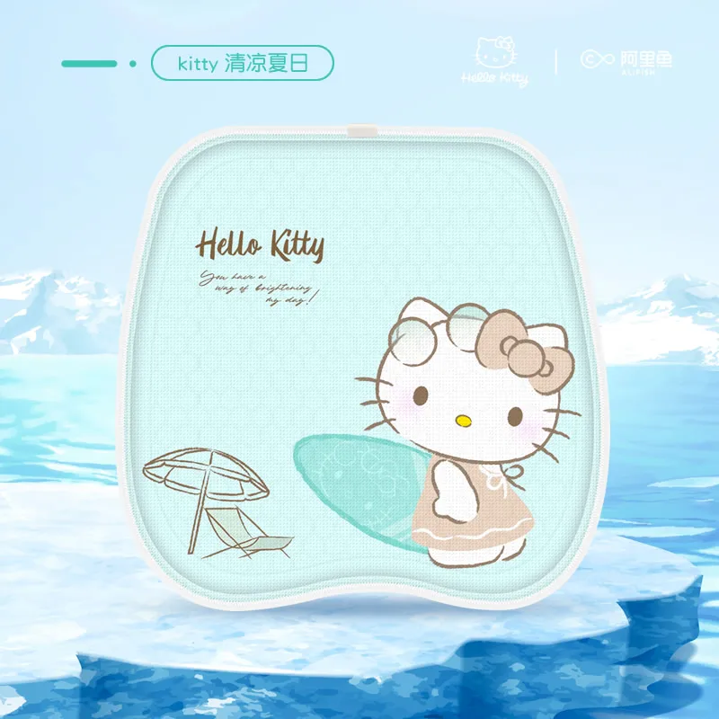 New Sanrio Hello Kitty Car Cold Gel Cushion Cartoon Kuromi My Melody Summer Ventilated and Breathable Car Mats Car Accessories