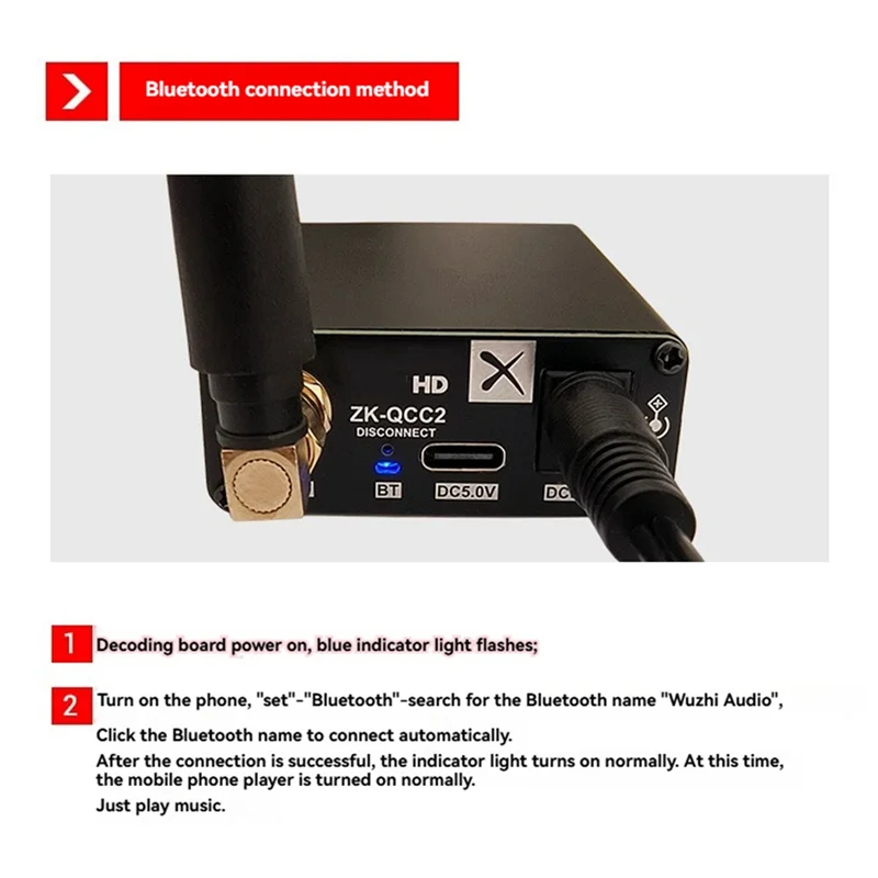Decodificador Bluetooth isolado receptor decodificador sem perdas de grau de febre placa frontal APTX + LDAC-AT64