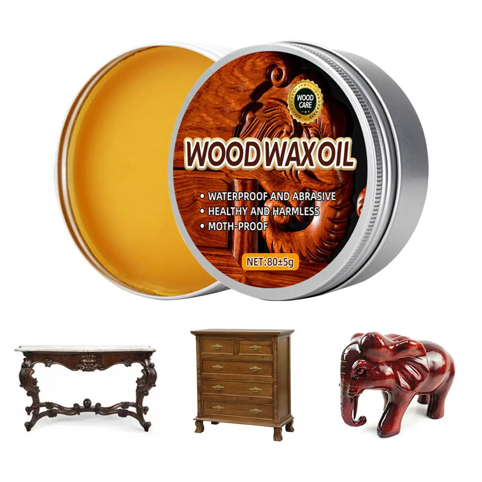 Portable Wood-Specific Beeswax Oil For Polishing And Waterproofing Deep Maintenance And Preventing Cracking Log Maintenance