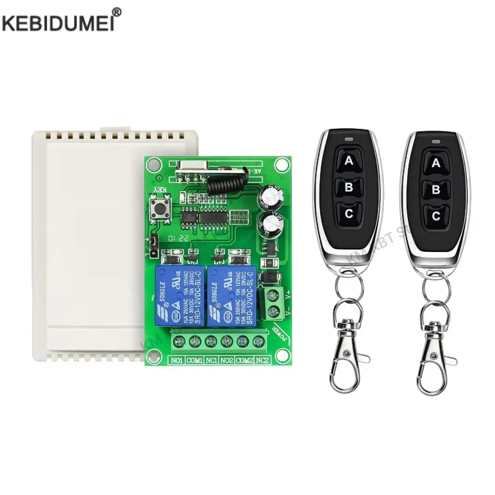 433Mhz Remote Control DC 24V Wireless Relay RF Remote Control Receiver+Transmitter for Water Pump Motor LED/Electric Appliance