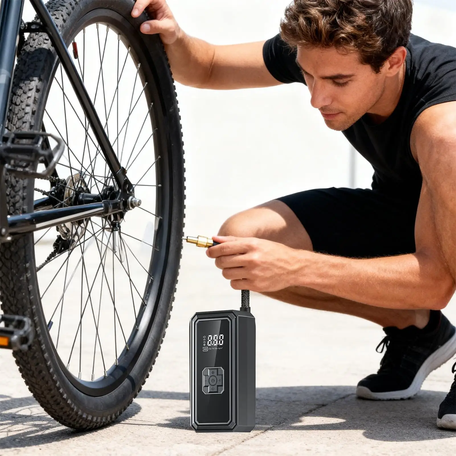 

Tire Air Pump Small Digital Display Portable Tire Pump Air Compressor For Car For Motorcycle Bike Sedan Auto Inflatables Outdoor