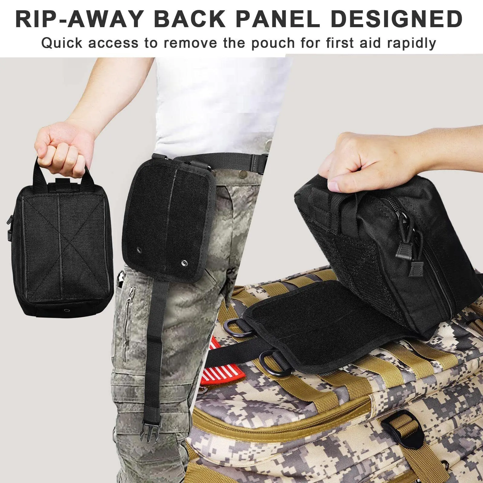 1000D Molle Ifak Pouch Разрывная тактическая выездная медицинская сумка Пустая военная сумка для первой помощи только для кемпинга, пешего туризма, путешествий