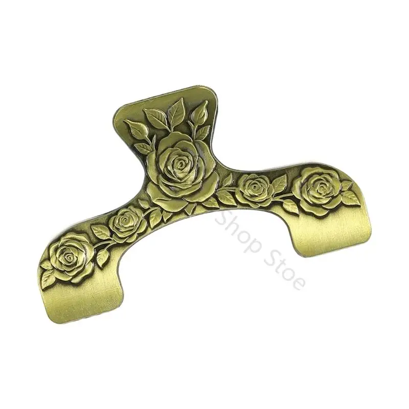 96BA Zinc Metal Book Page Marker Clip with Embossed Floral Pattern for Reading, Journaling, Desk Paper Use and Office Document