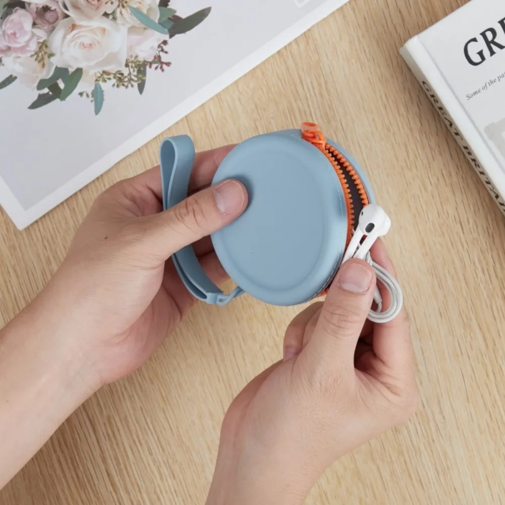 1 قطعة الاطفال الكبار سستة سيليكون مفتاح محافظ سماعة حقيبة صغيرة سيليكون تخزين حقيبة مفاتيح المرأة جولة سيليكون محفظة نسائية للعملات المعدنية حقيبة 2024 #3