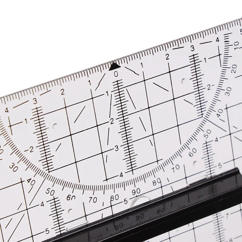 1Pc 20cm Multi-function Drawing Triangle Ruler with Handle Protractor for Design Stationery
