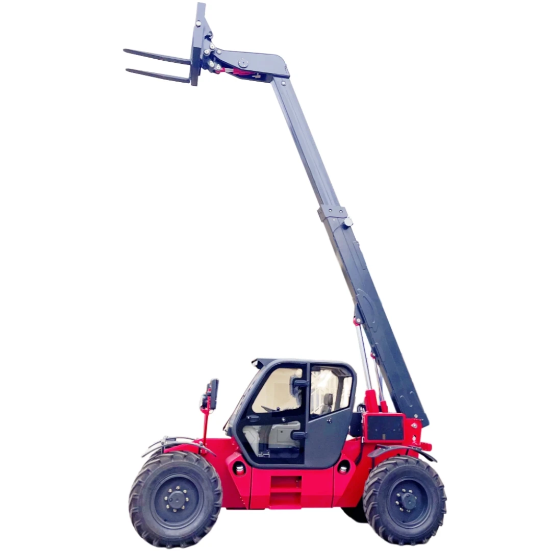 4WD Diesel 3.5 Ton 7m Rough Terrain Telescopic Telehandler Forklift 3 Steering Modes Crab Steering for Farm