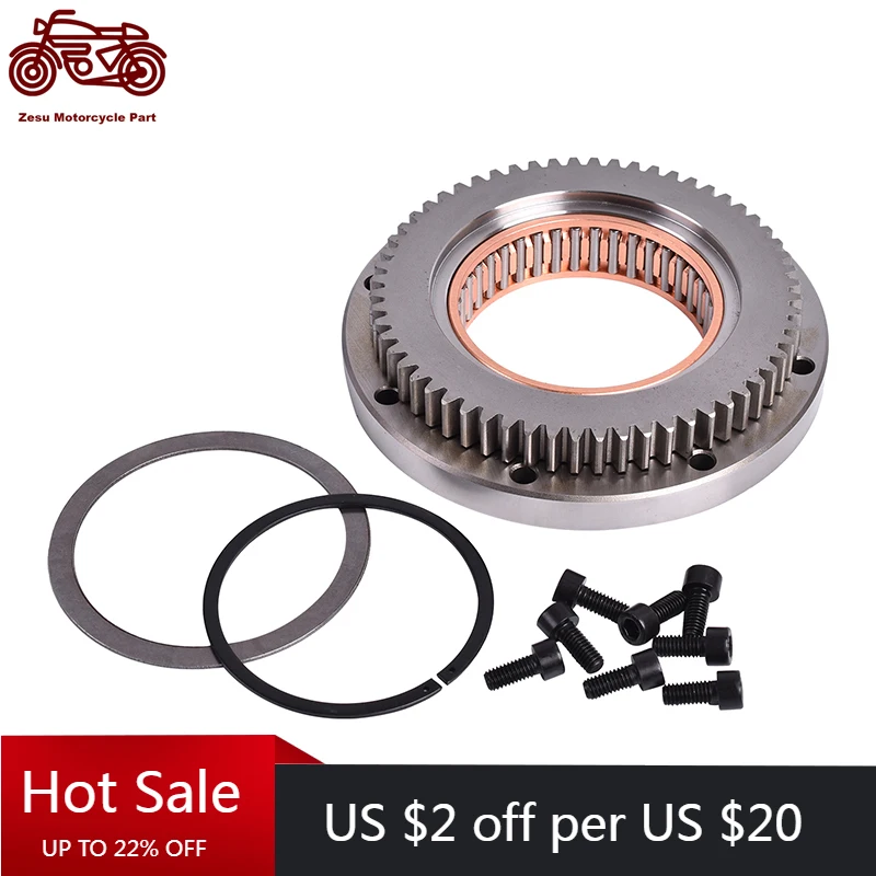 Motorcycle One Way Starter Bearing Clutch Gear Assy Kit for YAMAHA XVS 1100A XVS11AA V-Star Classic 00-11 BT1100 Bulldog 02-06