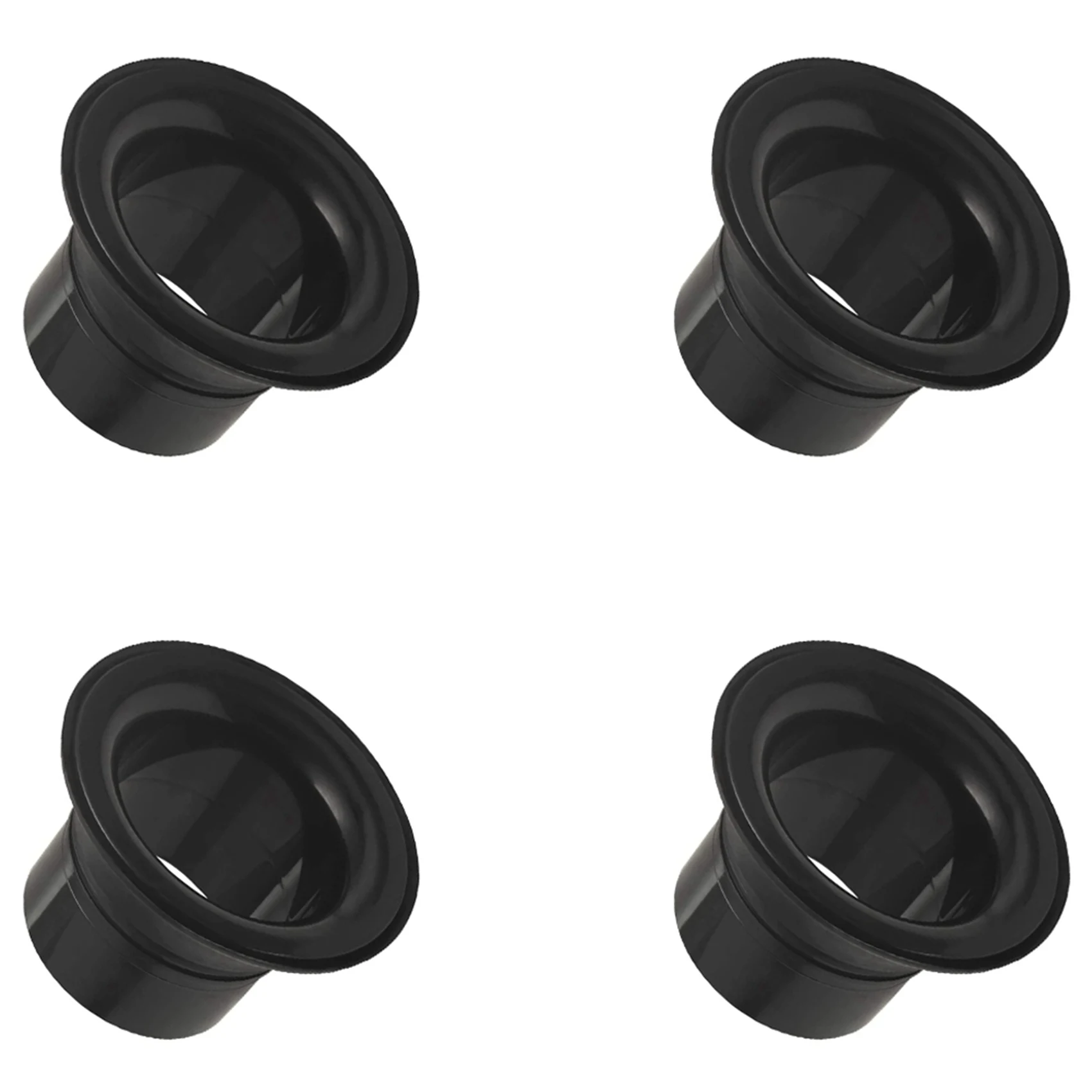 

4X Bass Drum Enhancer ABS Rubber Bass Drum Kick Enhancer With Black Port Hole Protector,Mic Hole Drum Head,Black