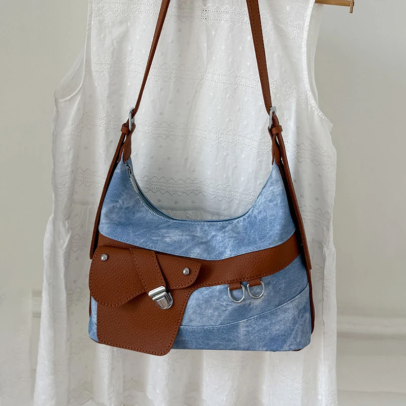 

Нишевые дизайнерские сумки на плечо из искусственной кожи для женщин, контрастного цвета, женская пригородная сумка через плечо, модная женская сумка для пельменей