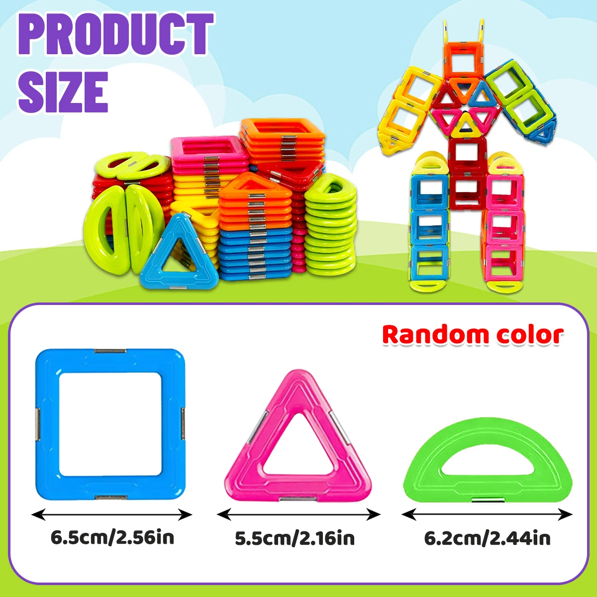 44/74/98 Uds. Bloques de construcción magnéticos 2D/3D DIY juguetes magnéticos para niños juego de construcción de diseñador regalos de cumpleaños para niños Juguetes