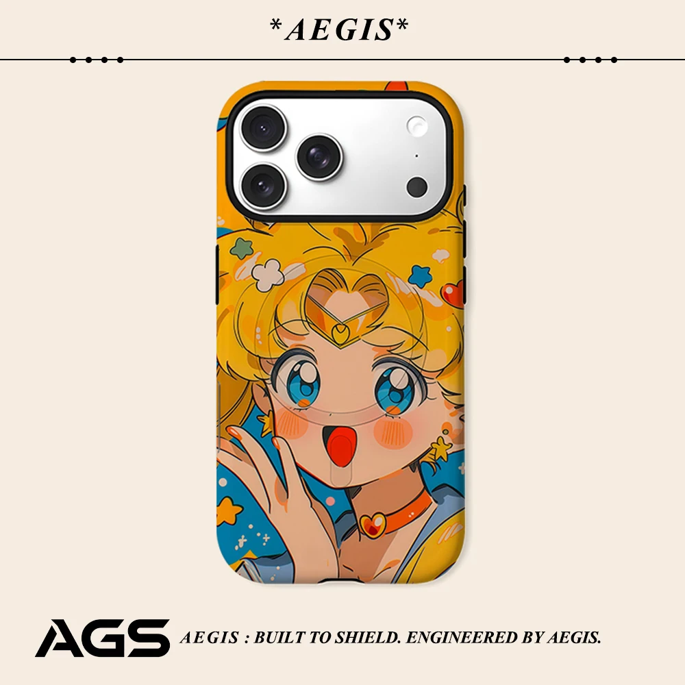 S-Sailor M-Moon Handyhülle für Magnetische Handyhülle für iPhone 17 16 15 14 13 Pro Max Plus Einzel- und Doppelschichtige Robuste Hülle