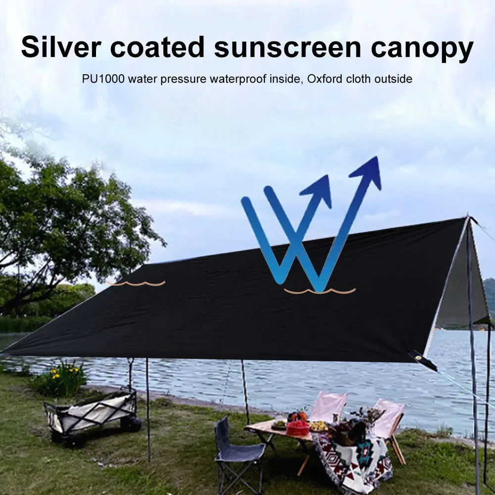 Outdoor Camping Tarp Ultralight Garden Canopy Sunshade Waterproof Rainproof Tarpaulin Shelter UV Resistant Beach Tent Awning