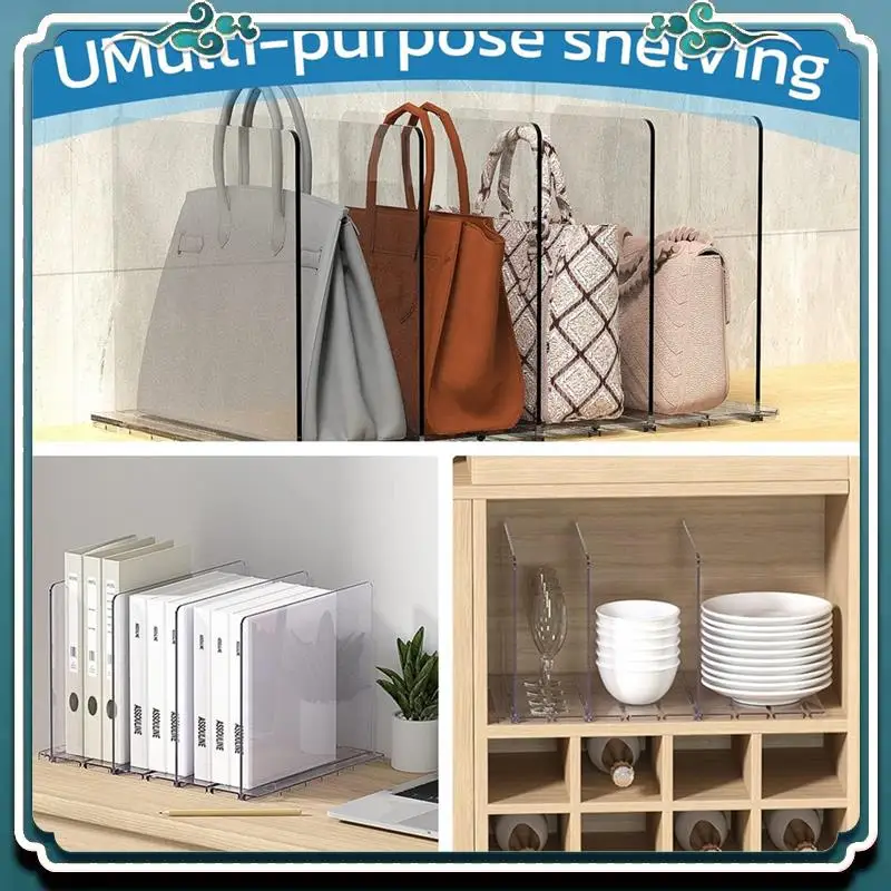 

Premium Purse Organizer For Closet, Shelf Dividers For Closet Organization Adjustable Plastic Handbag Organizers For Closets Tra