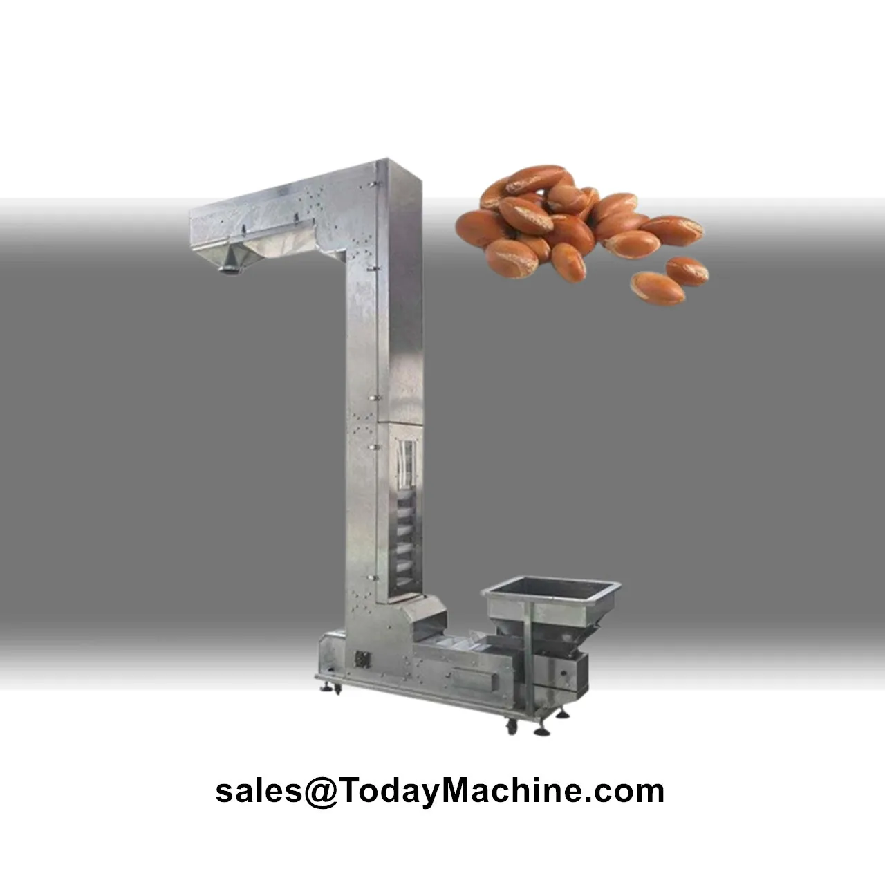 Stainless Steel Z Type Bucket Elevator Customized Size Gummy Candy Conveyors for Food Industry