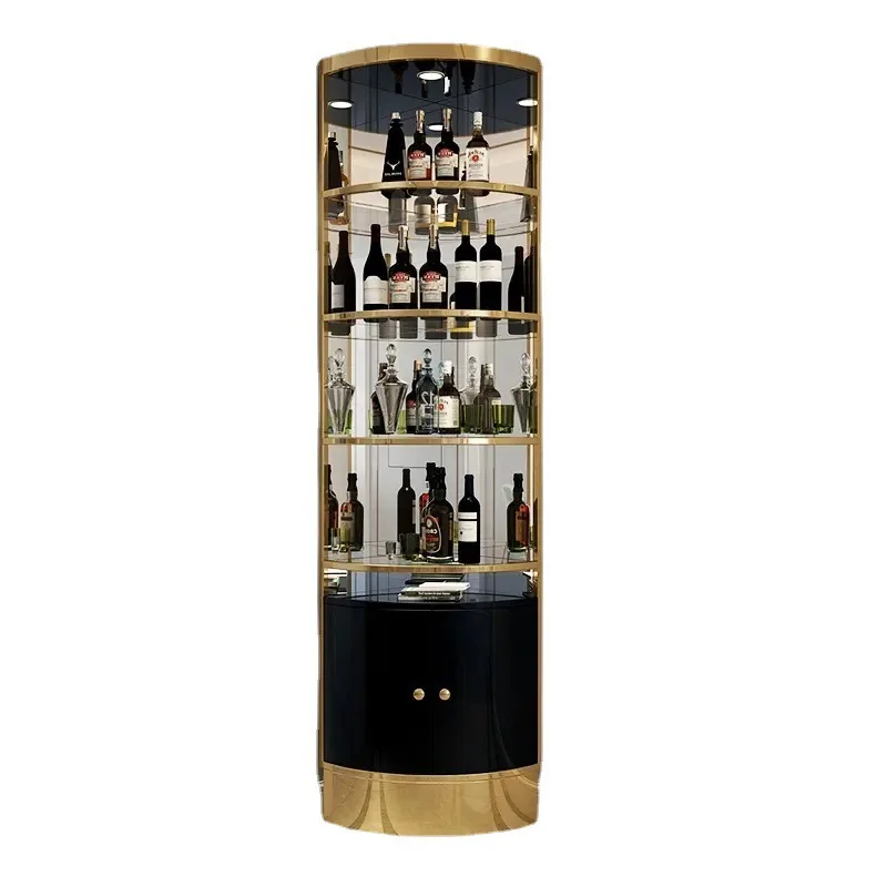 

Light Luxury Wine Cabinet Against The Wall Corner Cabinet Modern Living Room Corner Cabinet Triangular